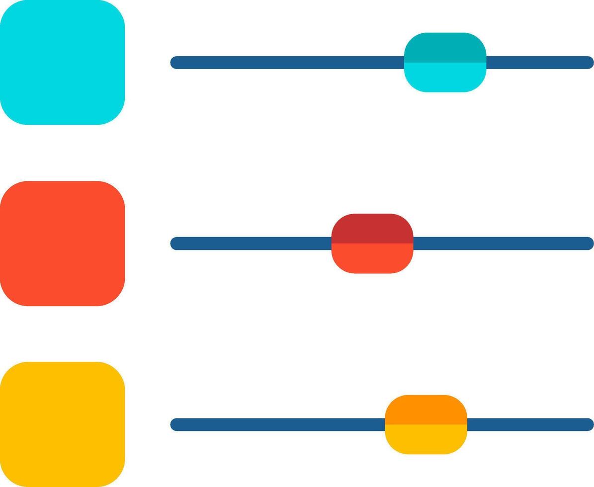 Sliders Flat Icon vector