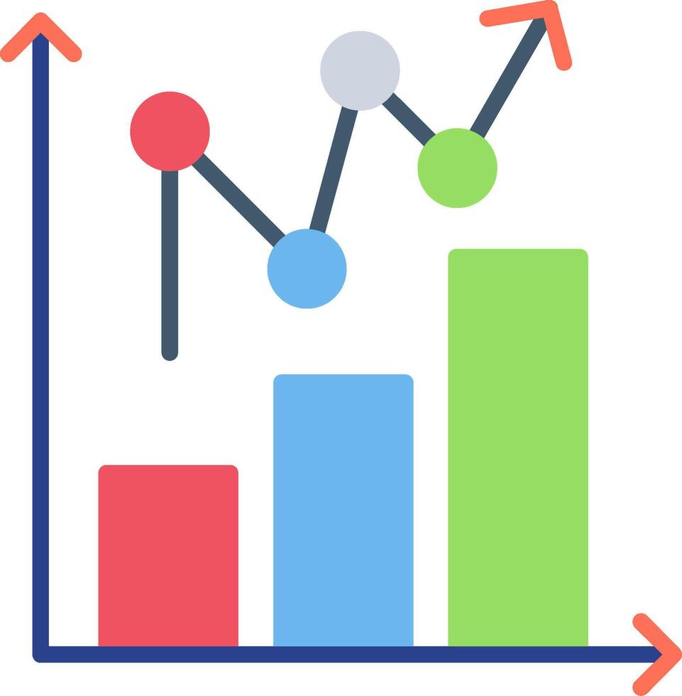 Statistical Chart Flat Icon vector