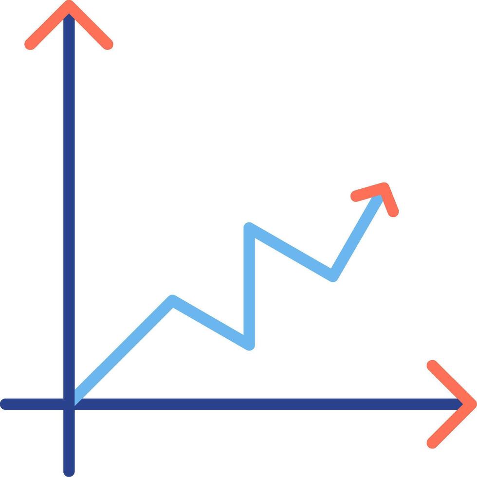 Line Chart Flat Icon vector