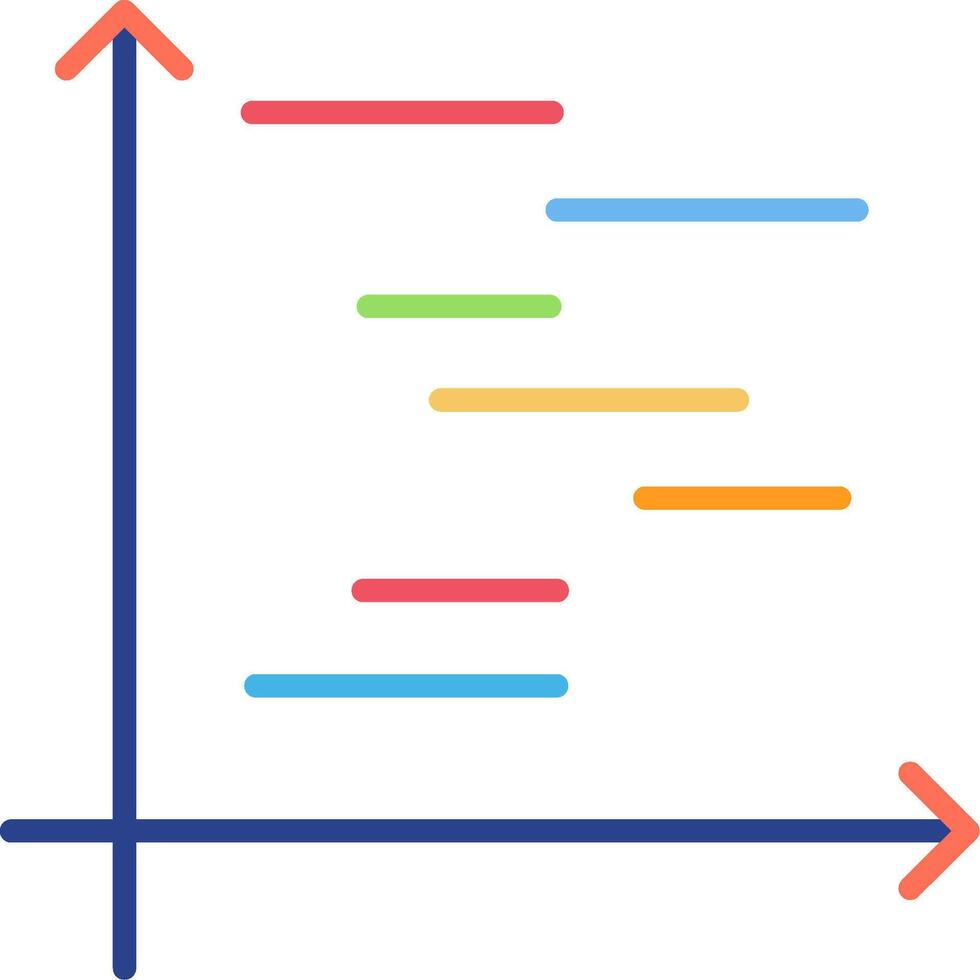 Gnatt Chart Flat Icon vector