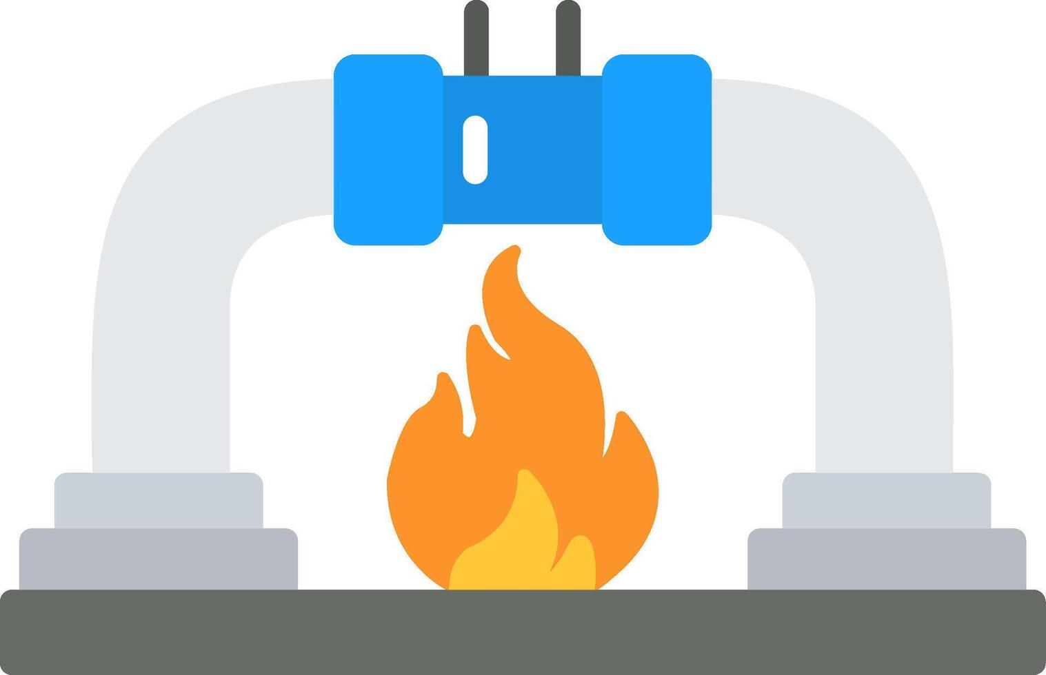 Gas Pipeline Flat Icon vector