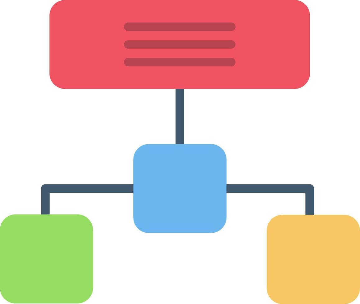 Hierarchical Structure Flat Icon vector