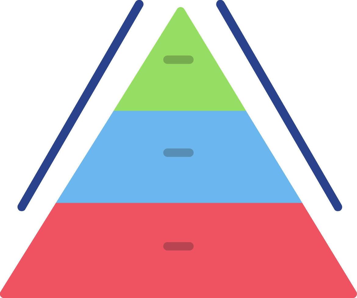 Pyramid Chart Flat Icon vector