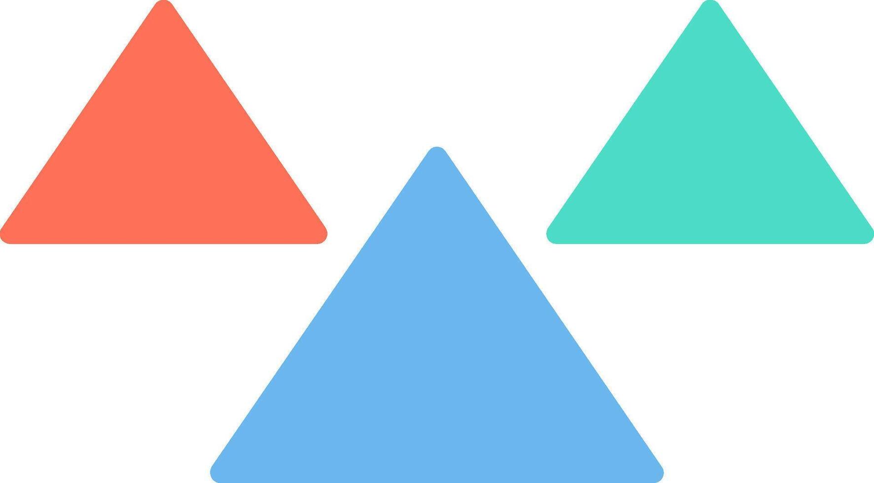 Triangles Flat Icon vector