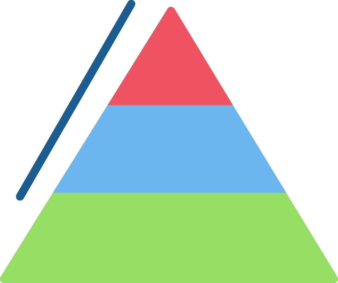 Pyramid Charts Flat Icon vector