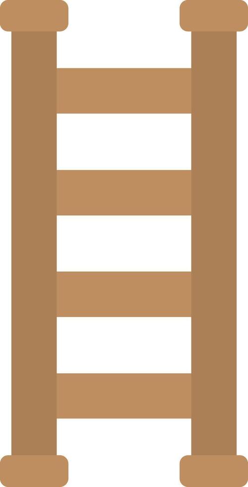 Step Ladder Flat Icon vector
