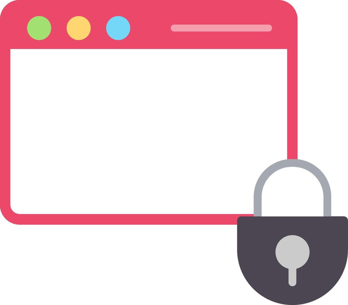 Web Security Flat Icon vector