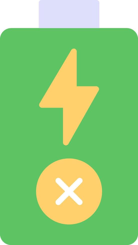 Empty Battery Flat Icon vector