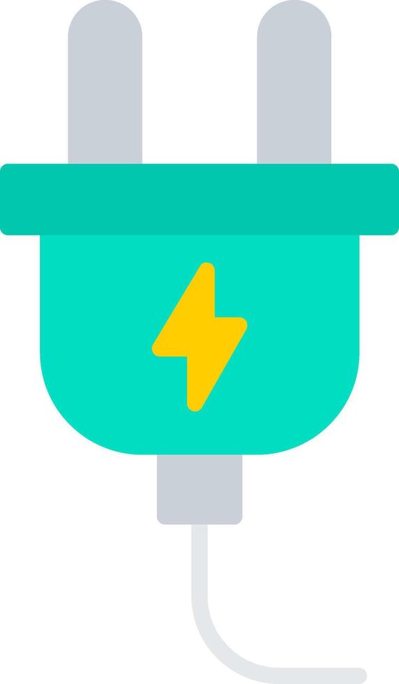 Power Cable Flat Icon vector