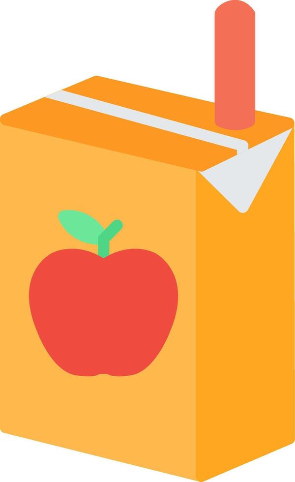 Juice Box Flat Icon vector