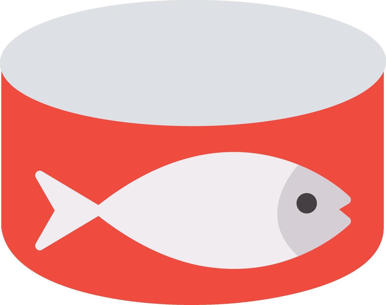 Tuna Can Flat Icon vector