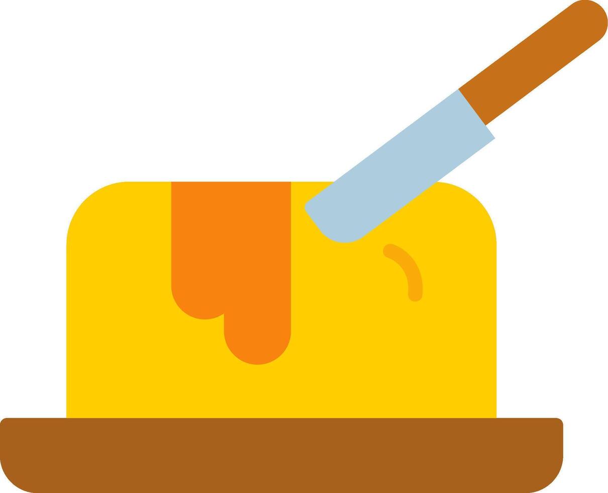 Butter Flat Icon vector