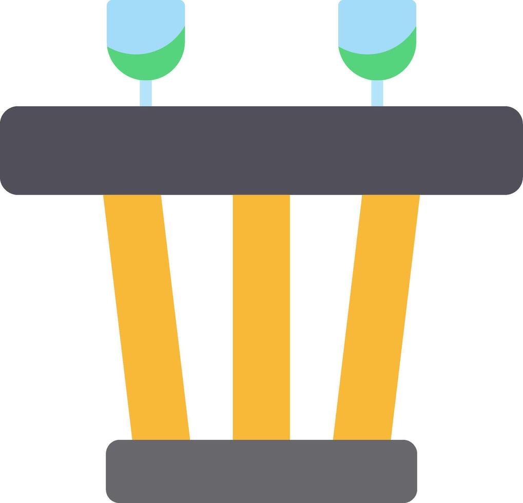 Dining Table Flat Icon vector