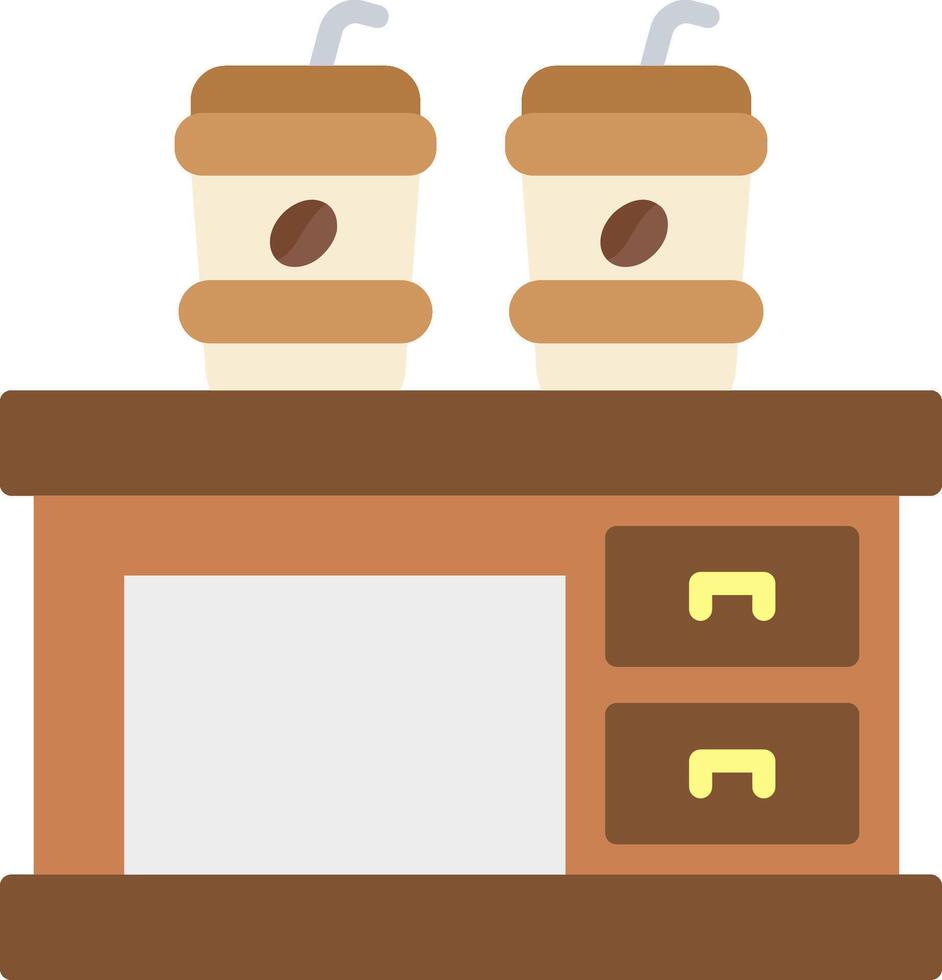 Coffee Table Flat Icon vector