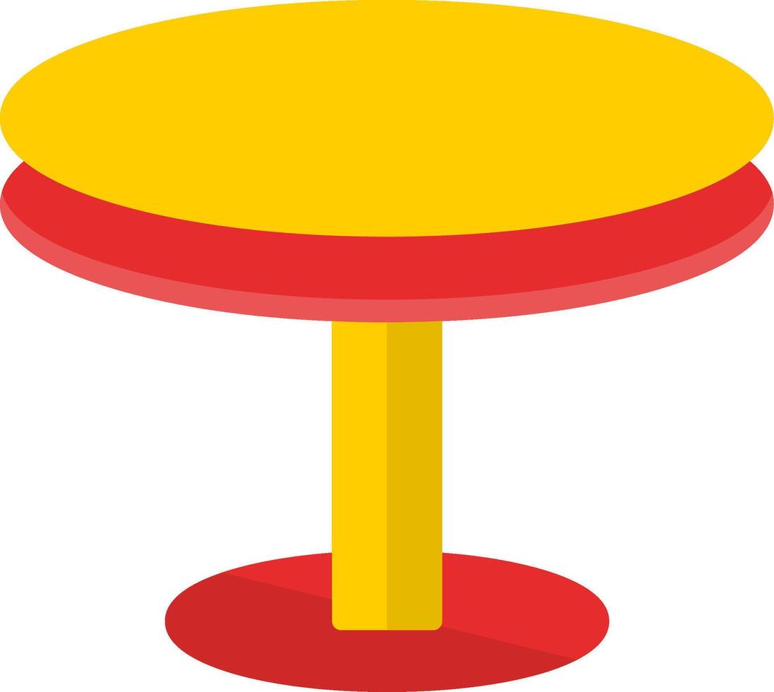 Round Table Flat Icon vector