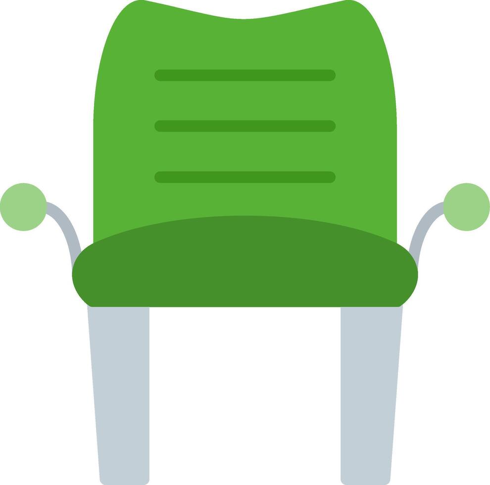 sillón, plano, icono vector