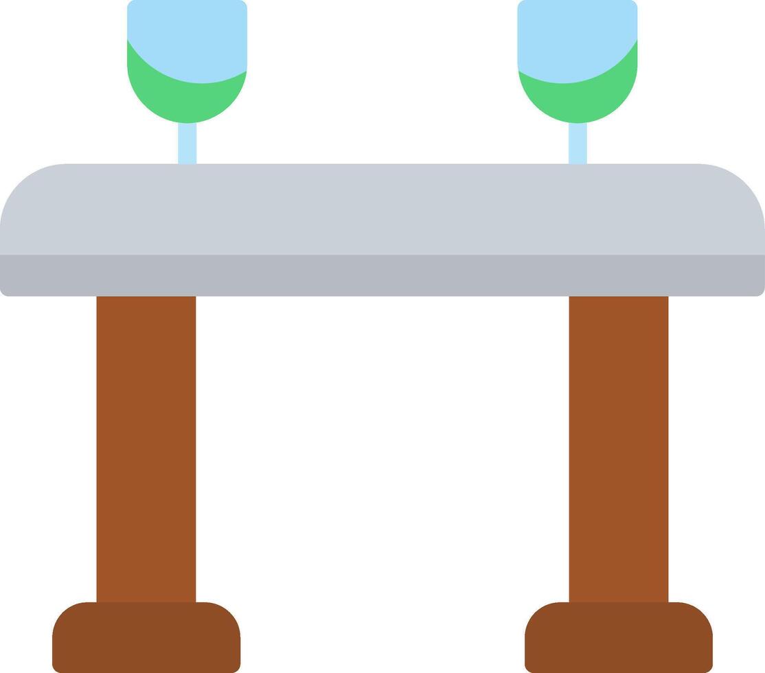 Table Flat Icon vector