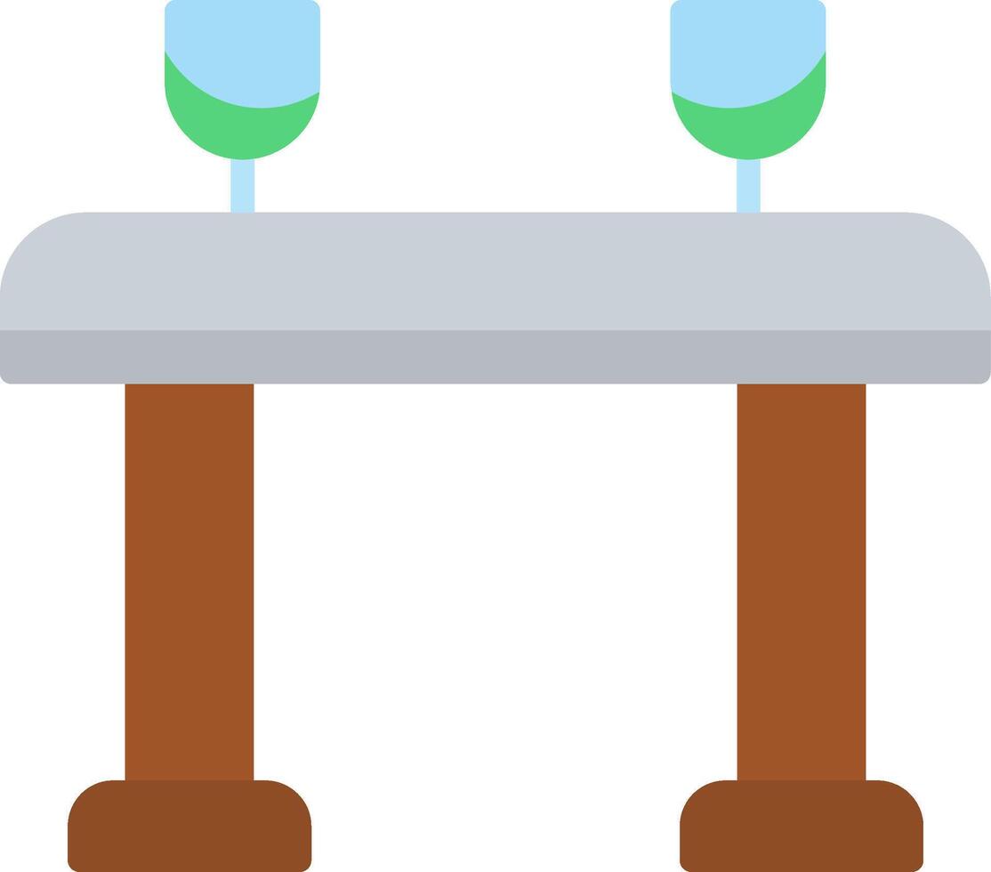 Table Flat Icon vector