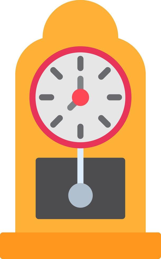 Grandfather Clock Flat Icon vector