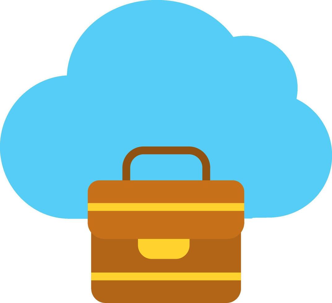 icono de nube plana vector