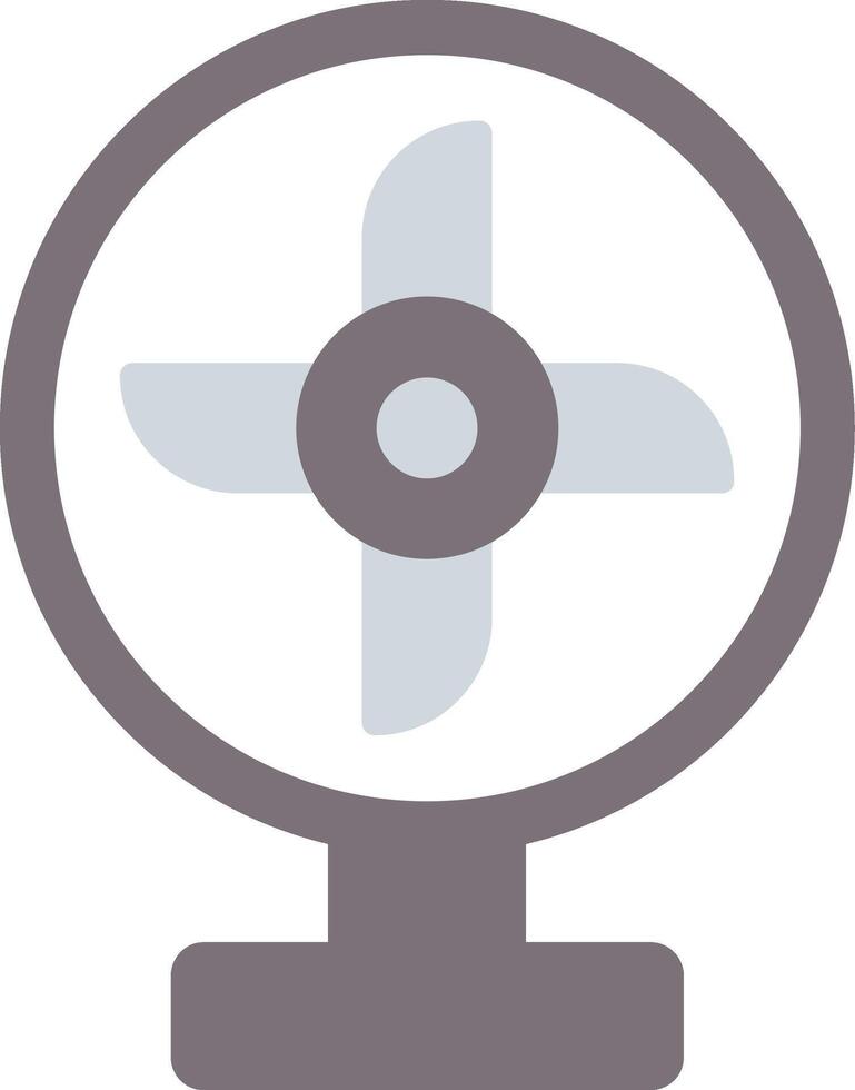 icono plano del ventilador de refrigeración vector