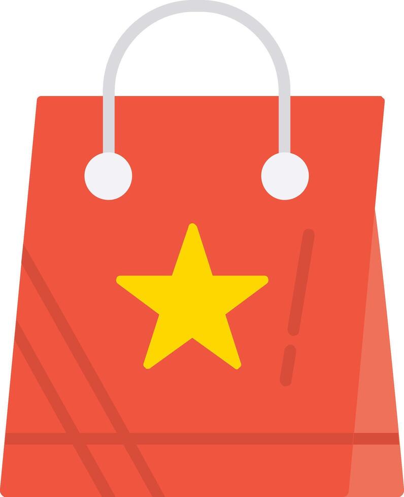 Shopping Bag Flat Icon vector