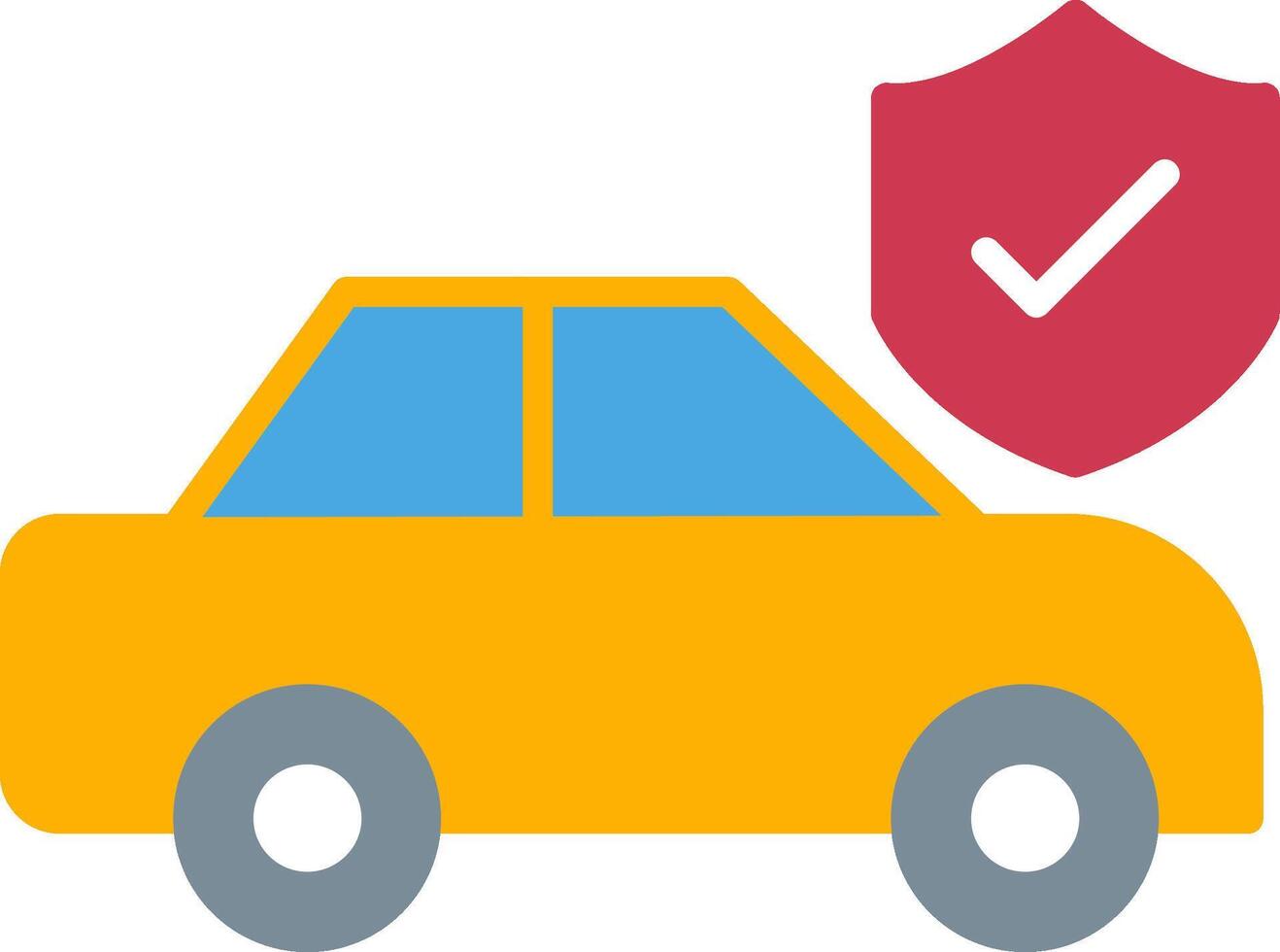 Car Insurance Flat Icon vector