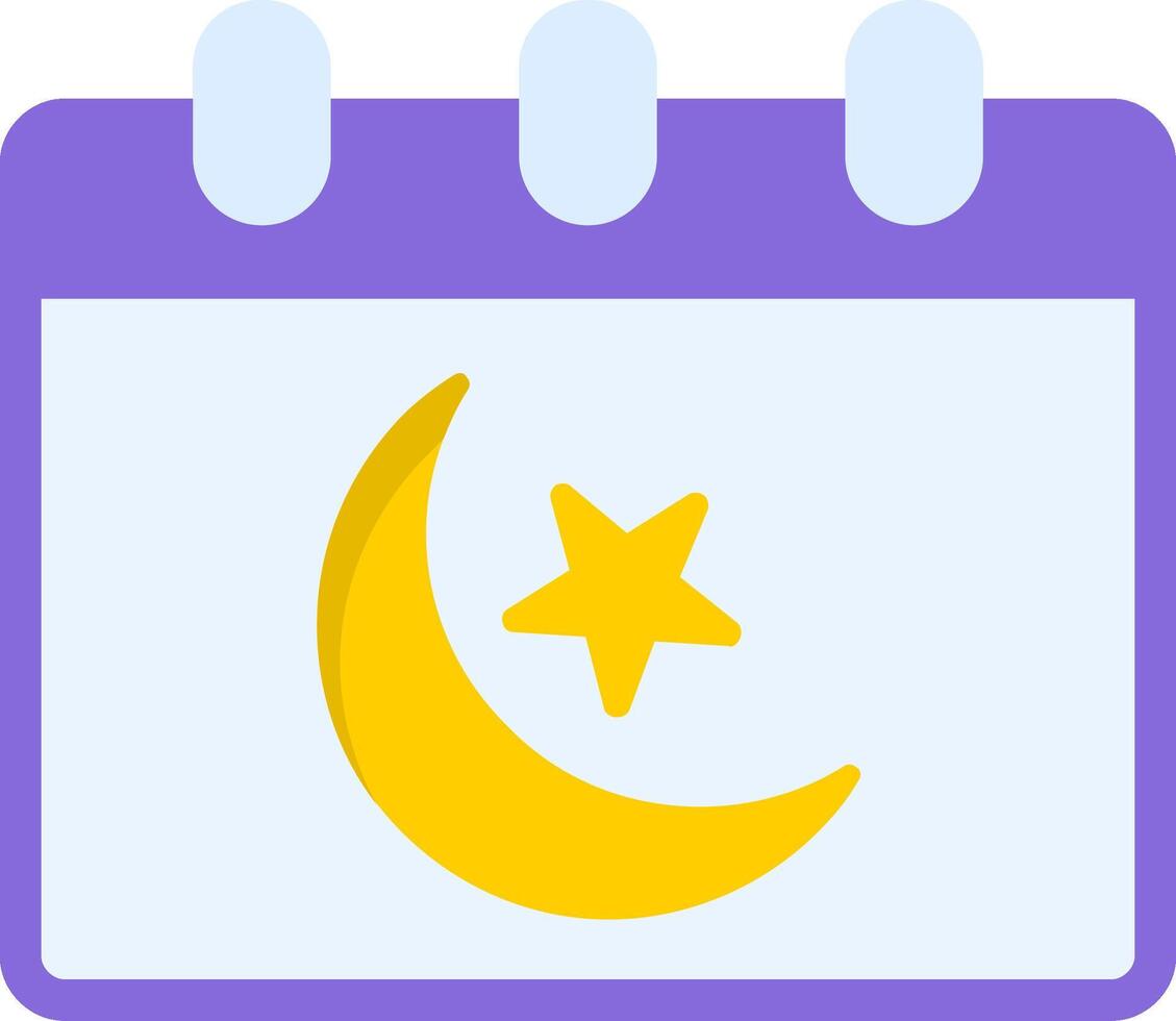 Ramadán hora mesa plano icono vector