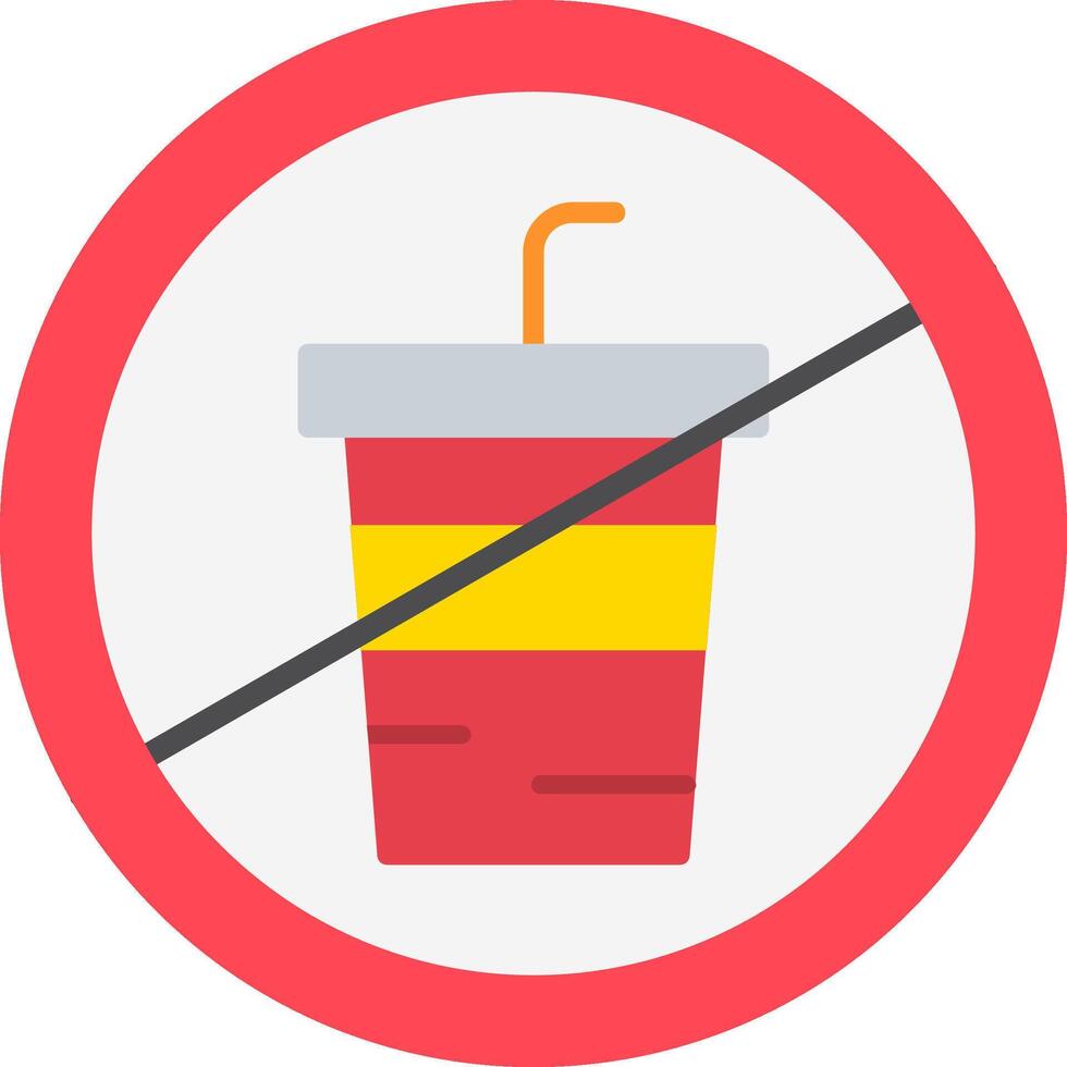 No Drink Flat Icon vector