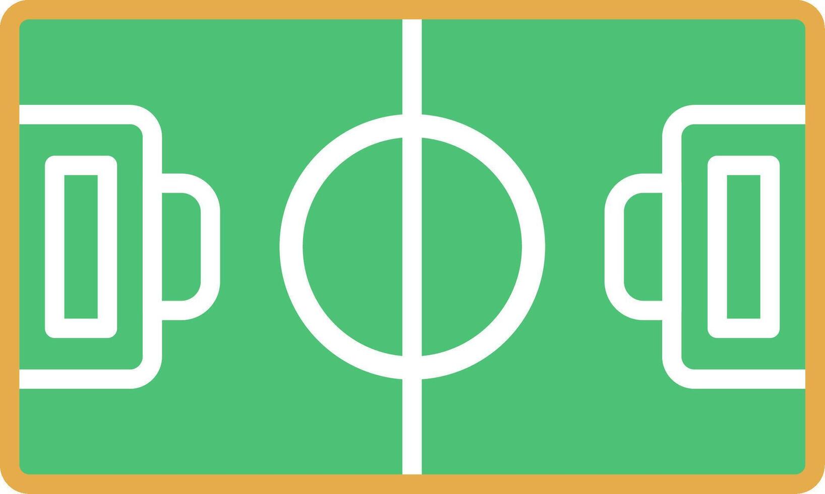 icono plano del campo de fútbol vector