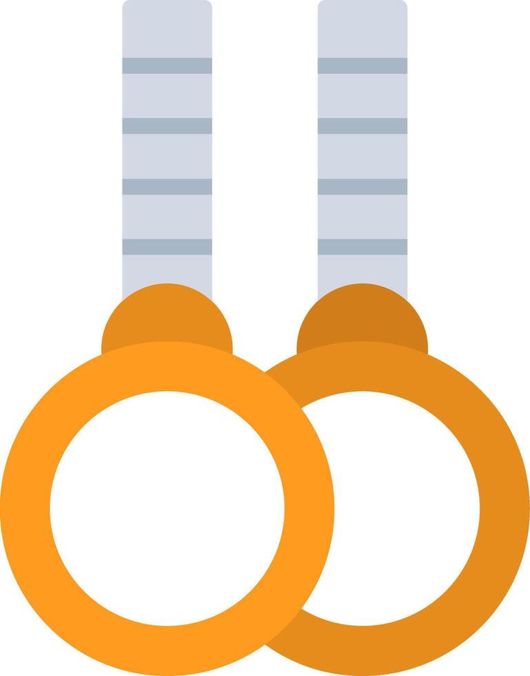 Gymnastic Rings Flat Icon vector