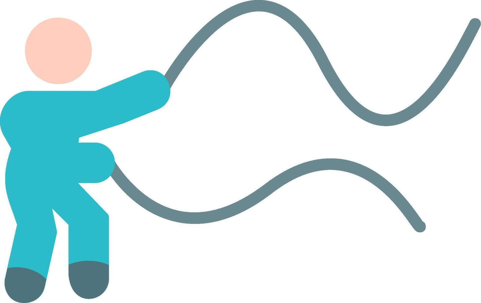 Battle Rope Flat Icon vector