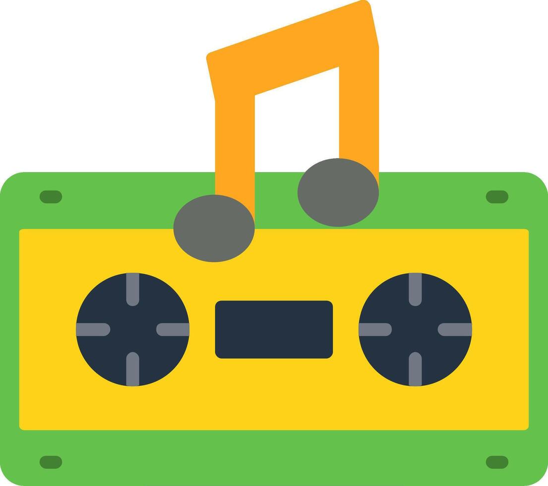 Cassette Flat Icon vector