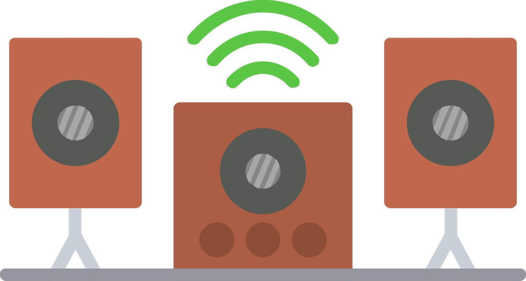 Audio System Flat Icon vector