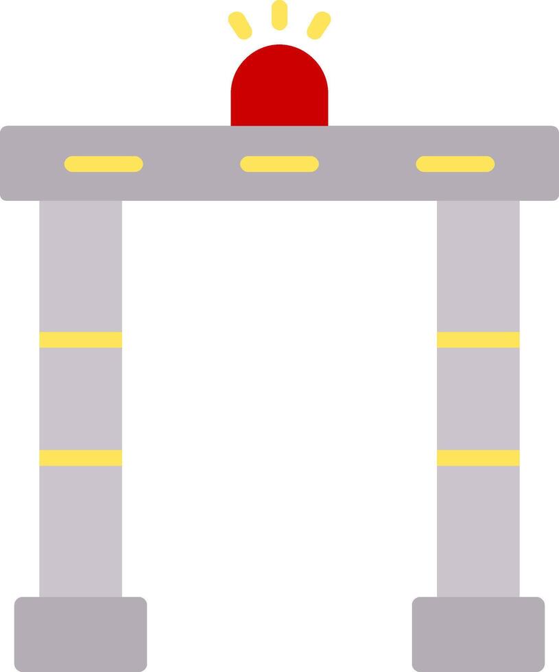 icono plano del detector de metales vector