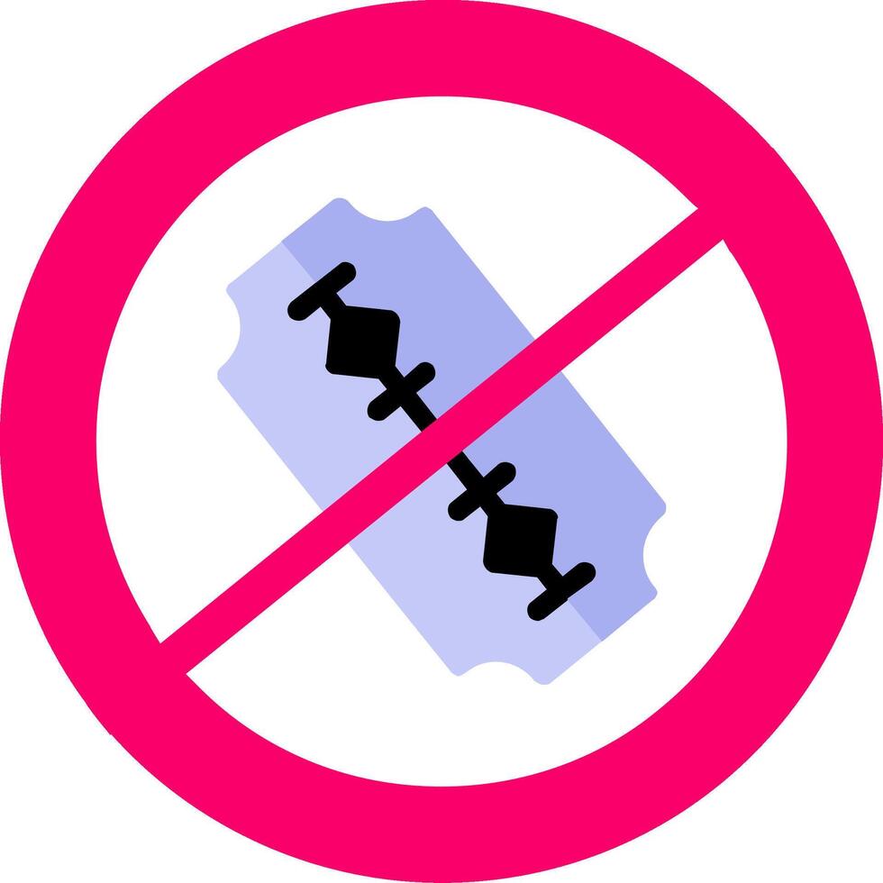 No espada plano icono vector