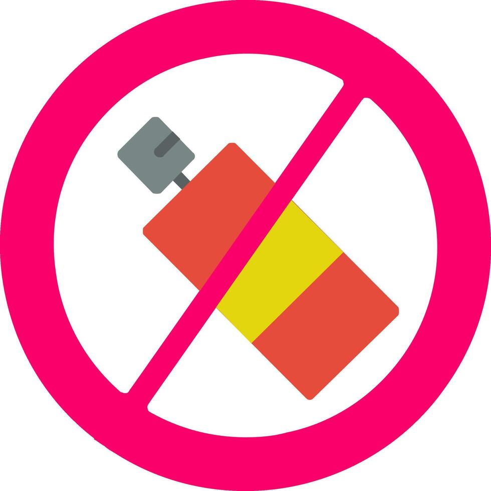 No Aerosol Flat Icon vector