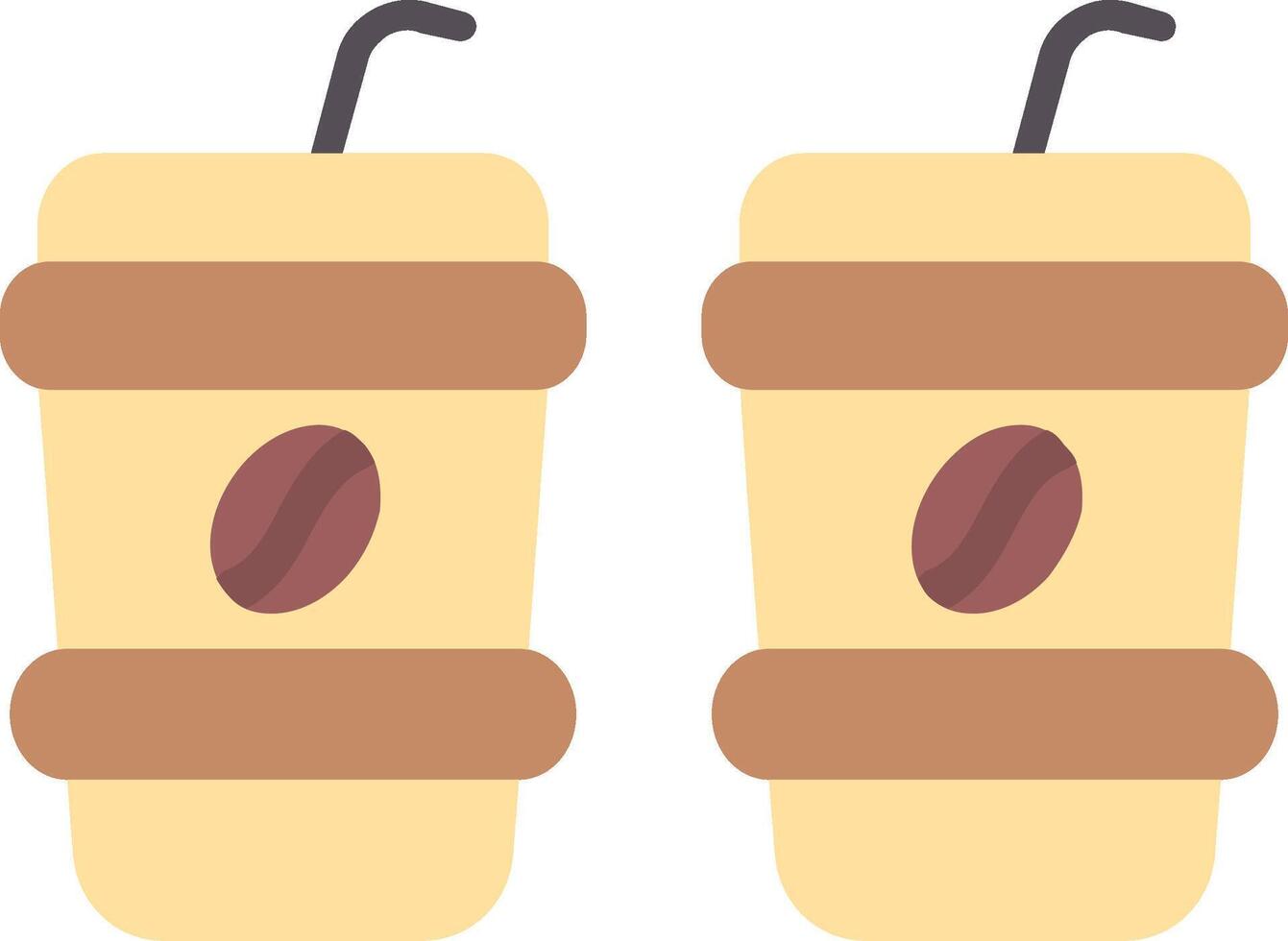 Coffee Cups Flat Icon vector