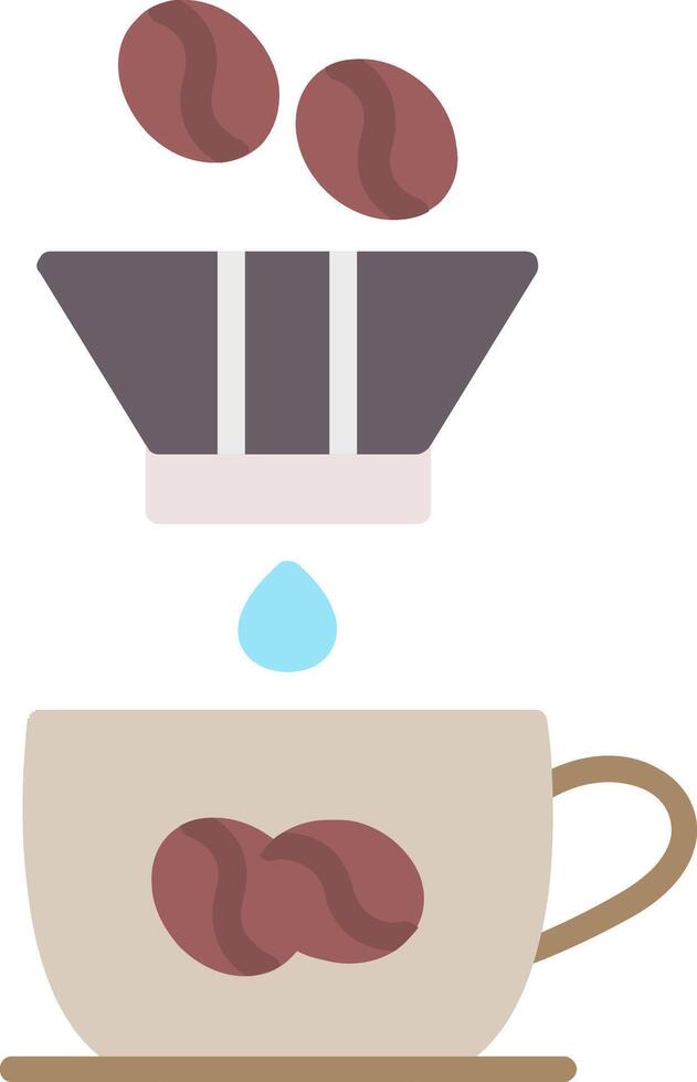 Coffee Filter Flat Icon vector