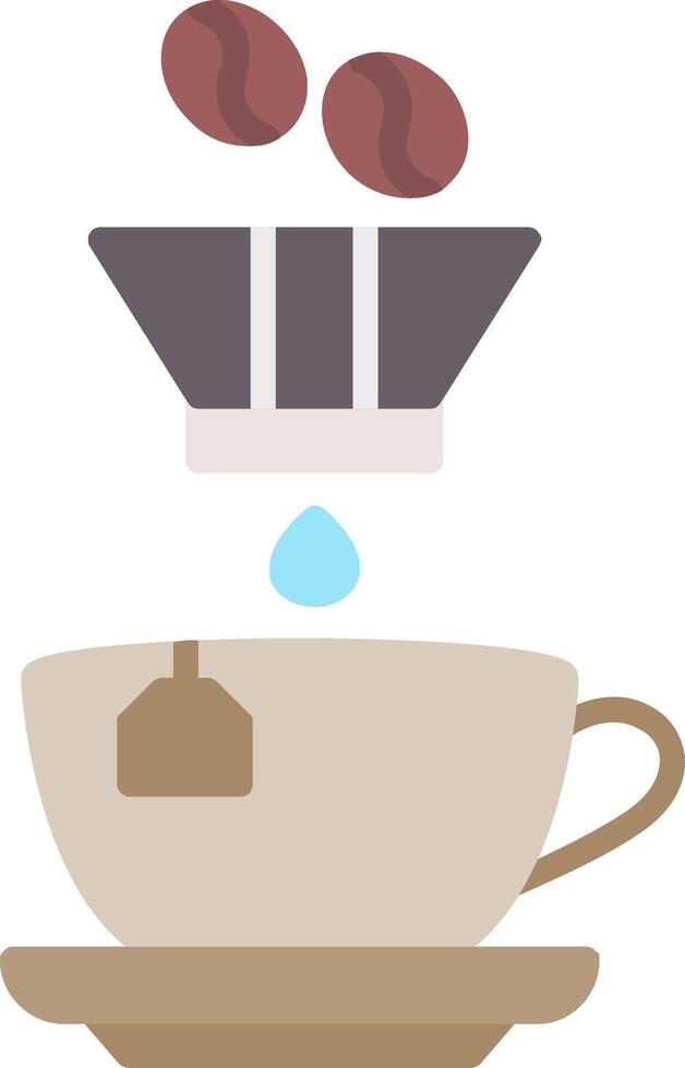 icono plano de filtro de café vector