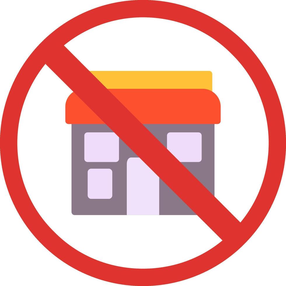 Prohibited Sign Flat Icon vector