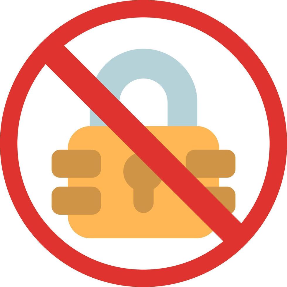 Prohibited Sign Flat Icon vector