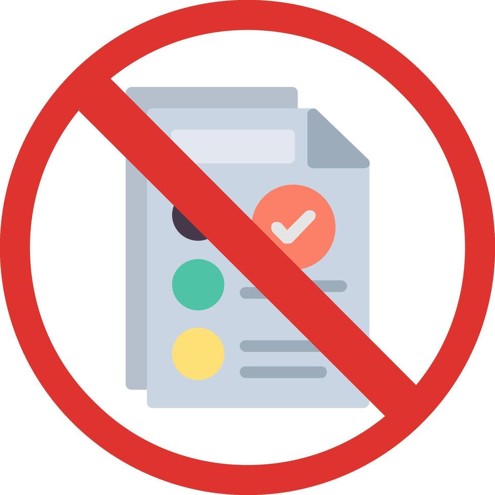 Prohibited Sign Flat Icon vector
