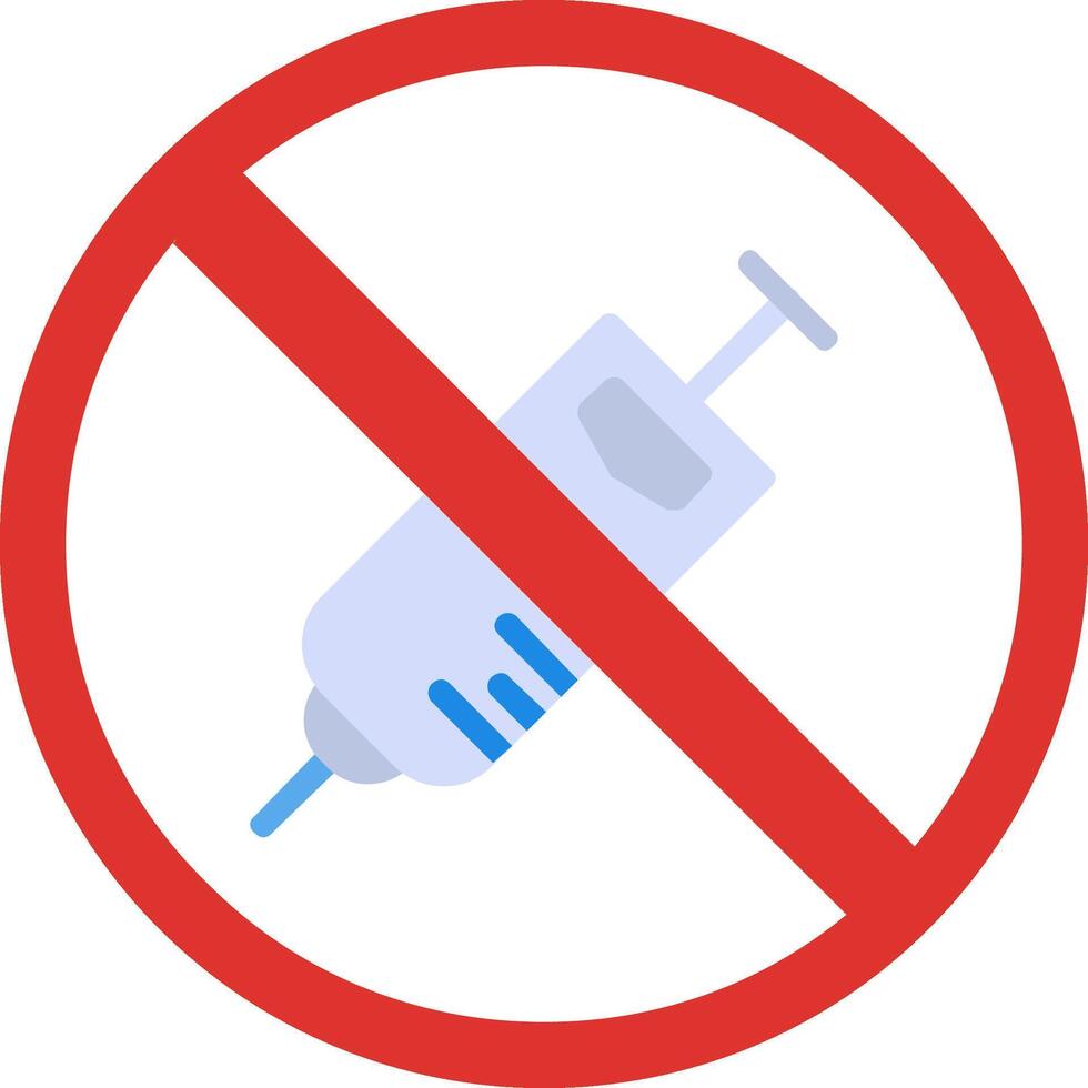 Prohibited Sign Flat Icon vector