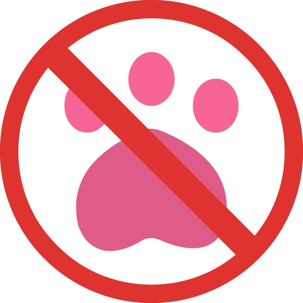 Prohibited Sign Flat Icon vector