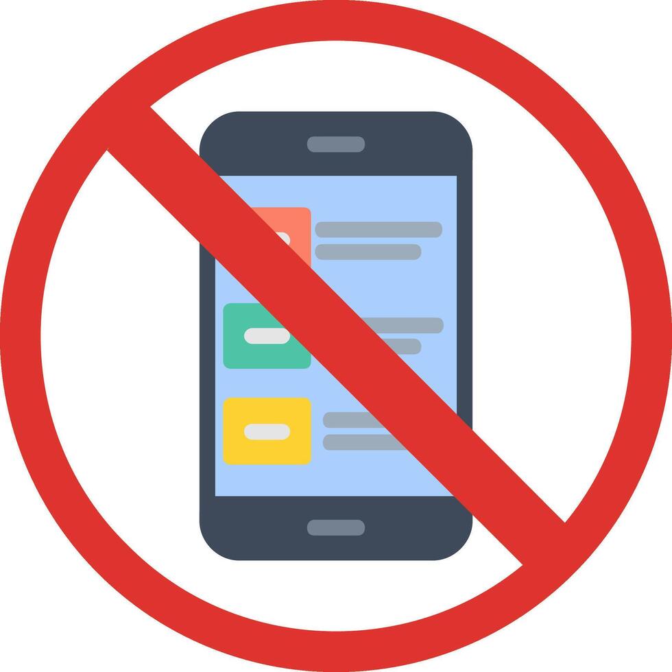 Prohibited Sign Flat Icon vector