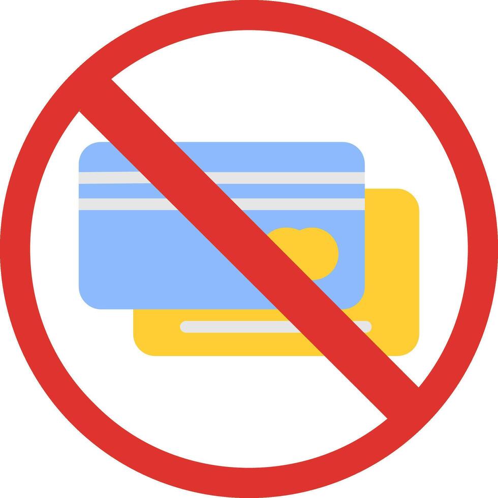 Prohibited Sign Flat Icon vector