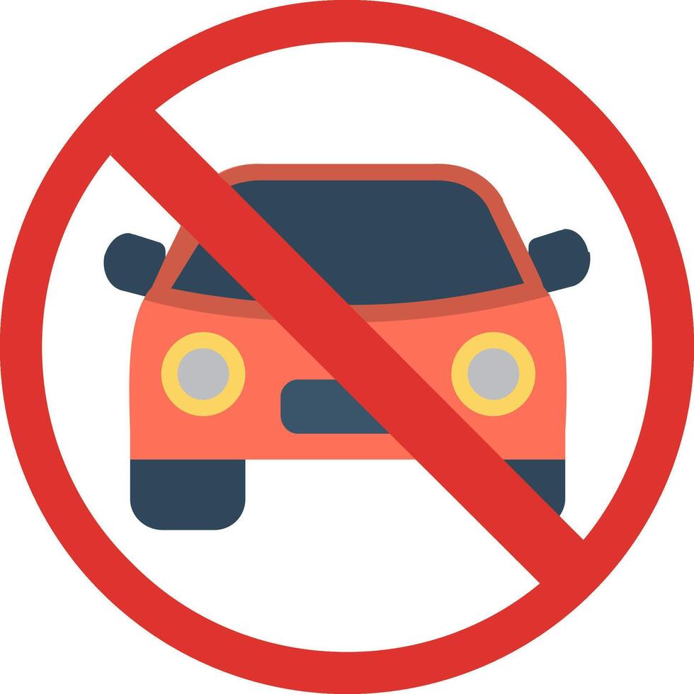 Prohibited Sign Flat Icon vector