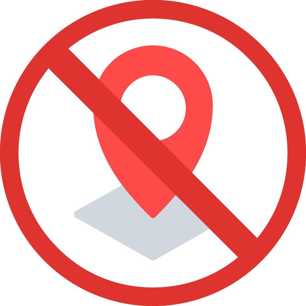 Prohibited Sign Flat Icon vector