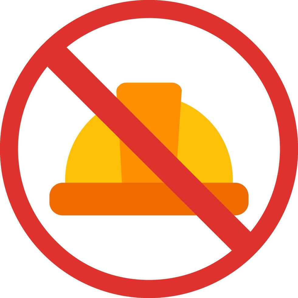 Prohibited Sign Flat Icon vector